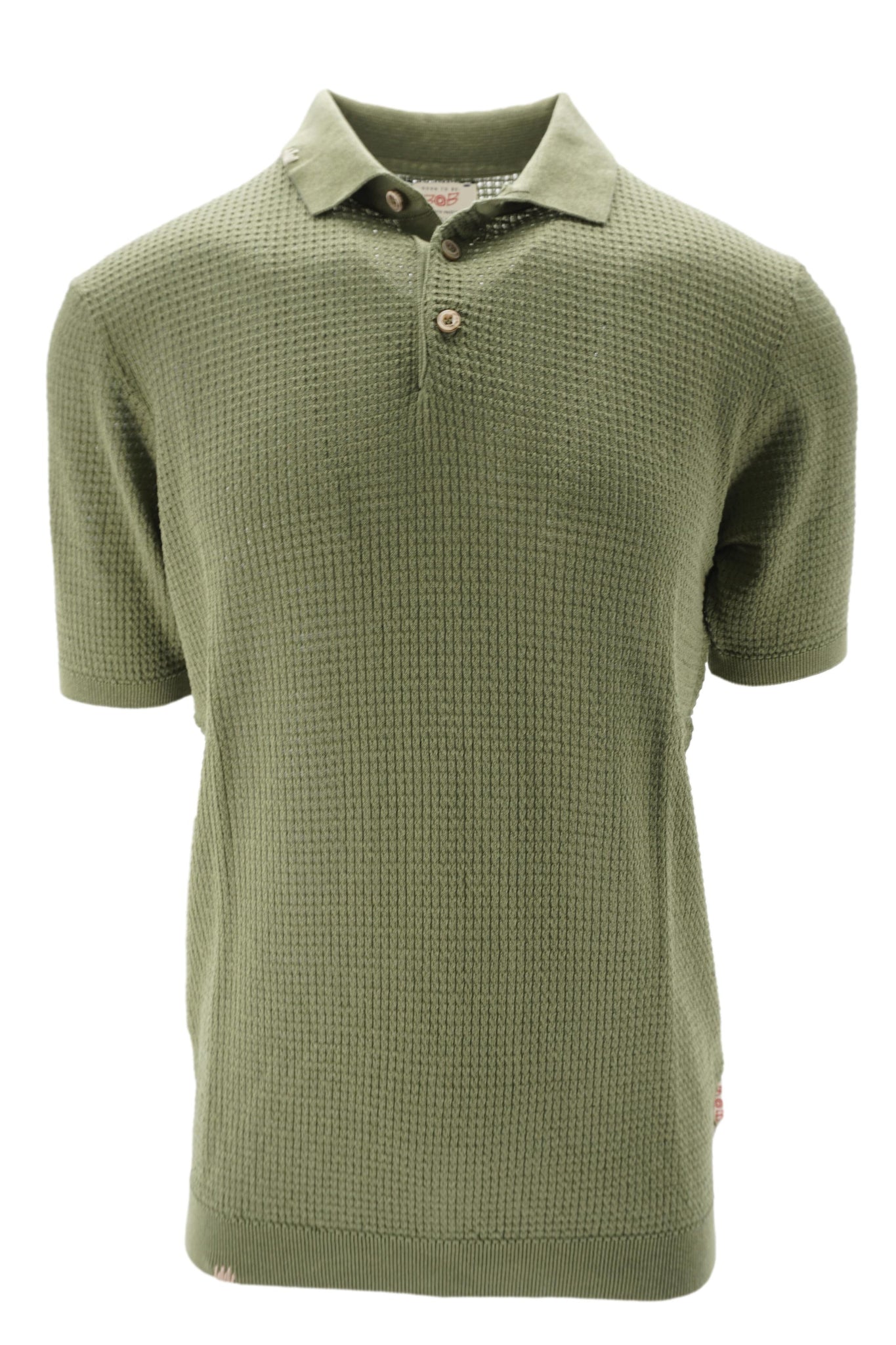 Polo Sandy in Cotone Tramato / Verde - Ideal Moda