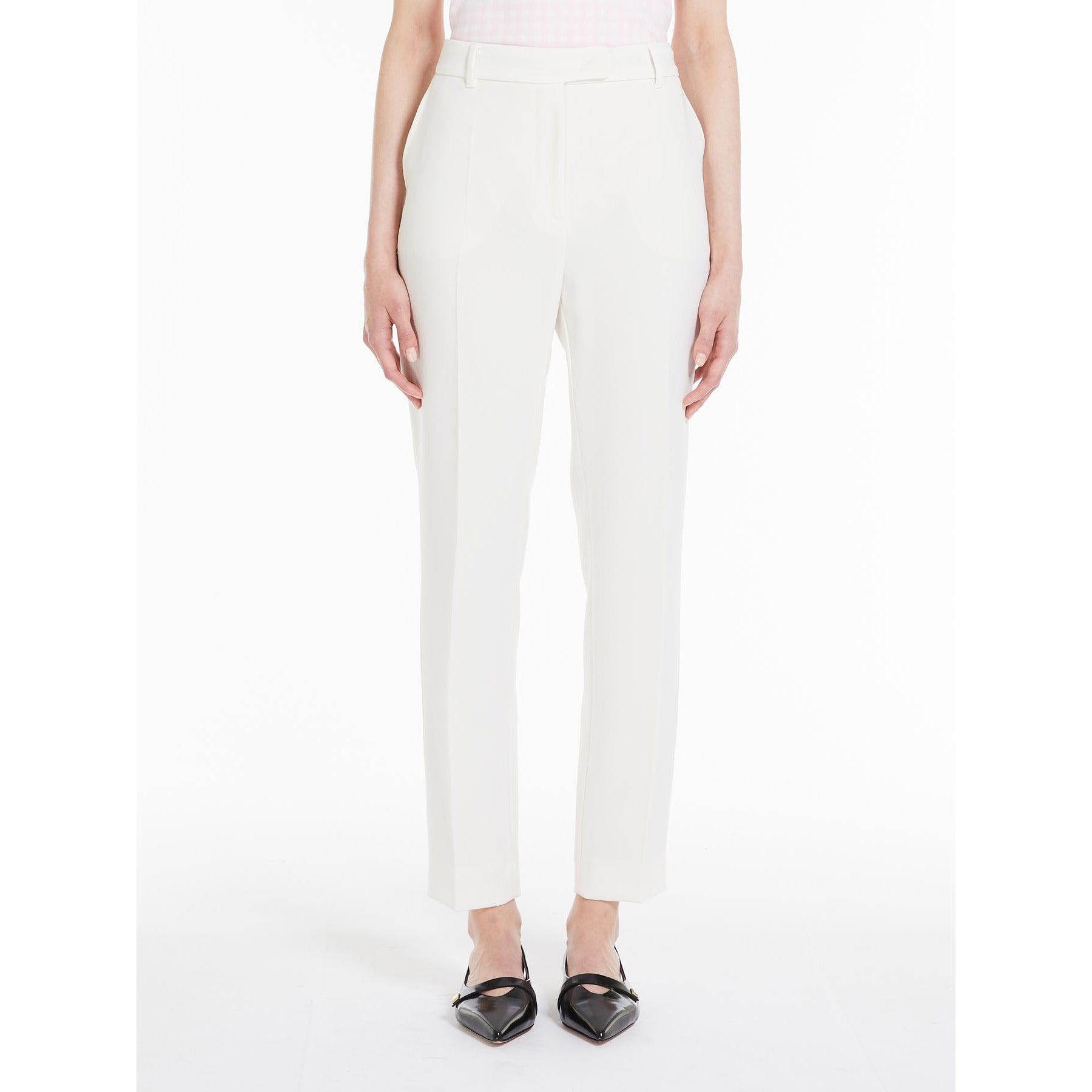 Pantalone in Cady / Bianco - Ideal Moda
