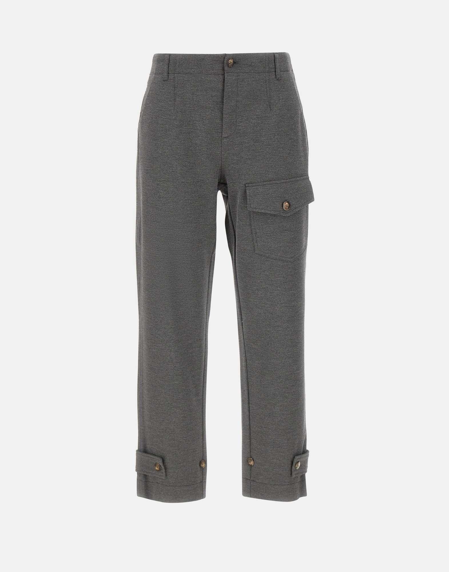 Pantalone in Viscosa / Grigio - Ideal Moda