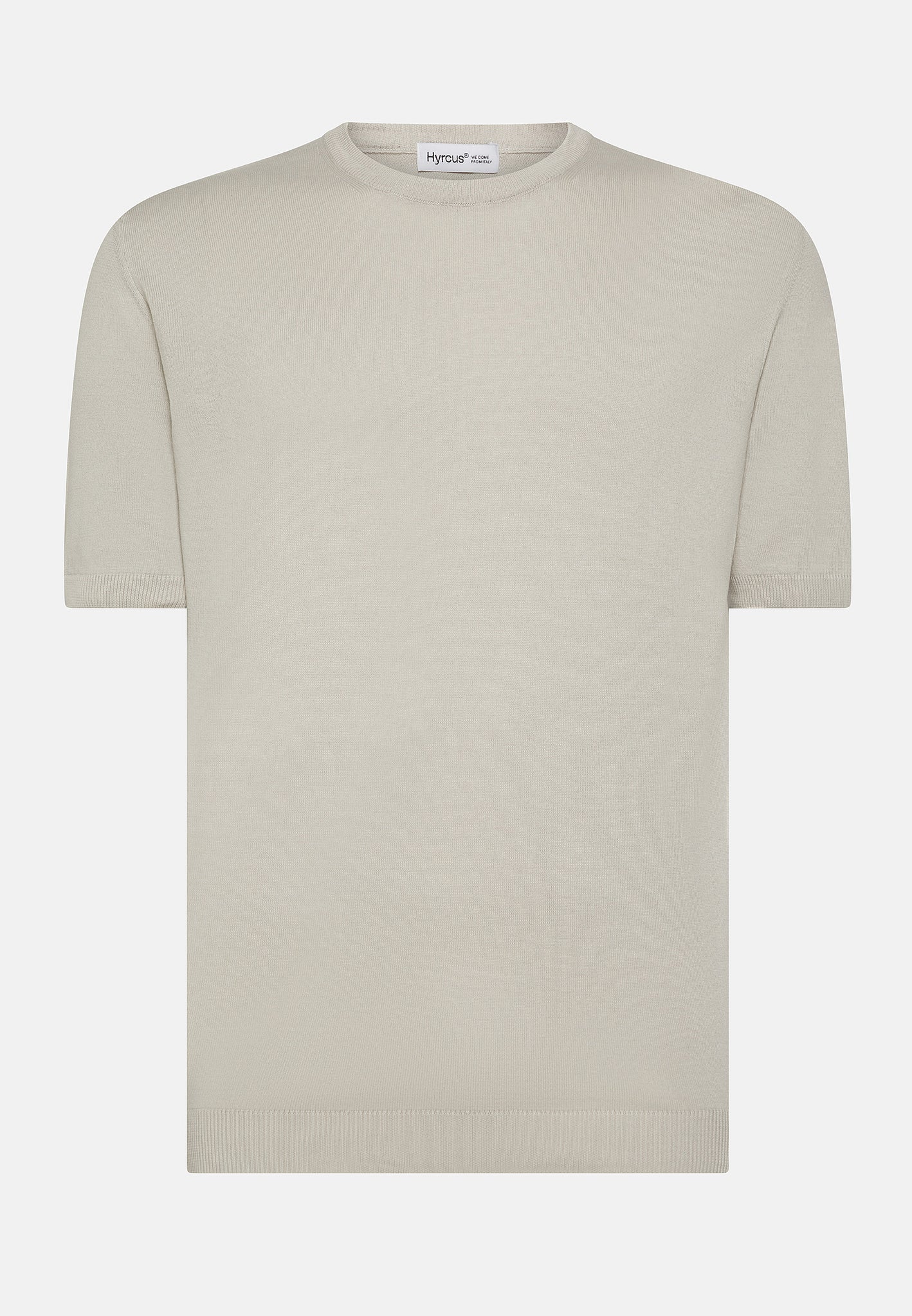 T-Shirt in Filo di Cotone Finezza 14 / Beige - Ideal Moda