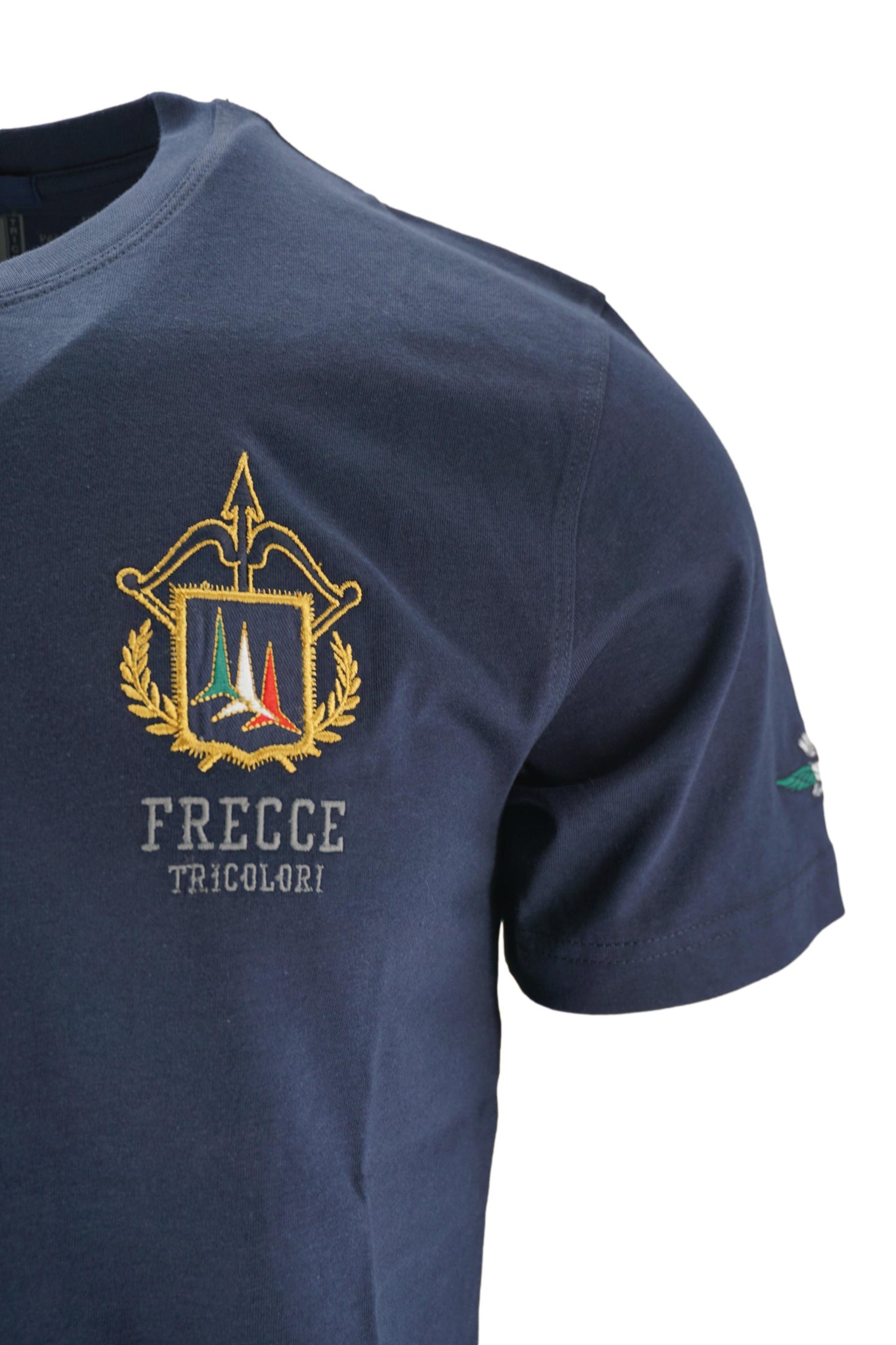 T-Shirt Frecce Tricolori Ricamata / Blu - Ideal Moda