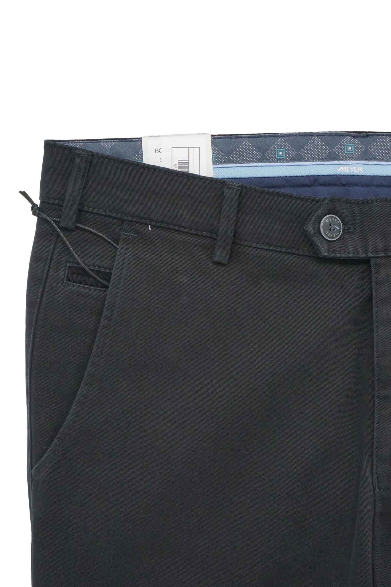 Pantalone Regular Fit Bonn in Cotone / Nero - Ideal Moda