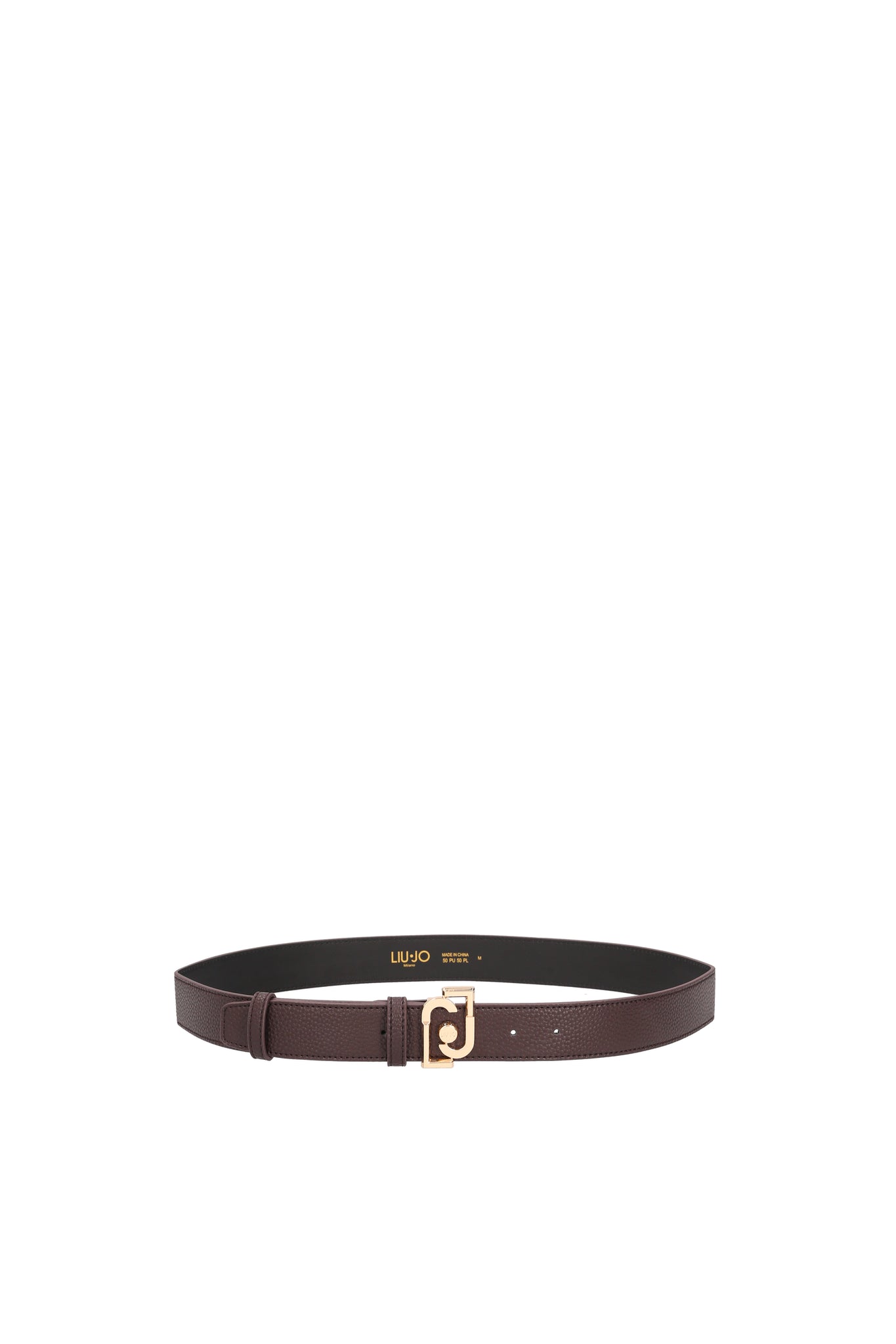 Cintura Altezza 3,5 cm con Logo / Bordeaux - Ideal Moda