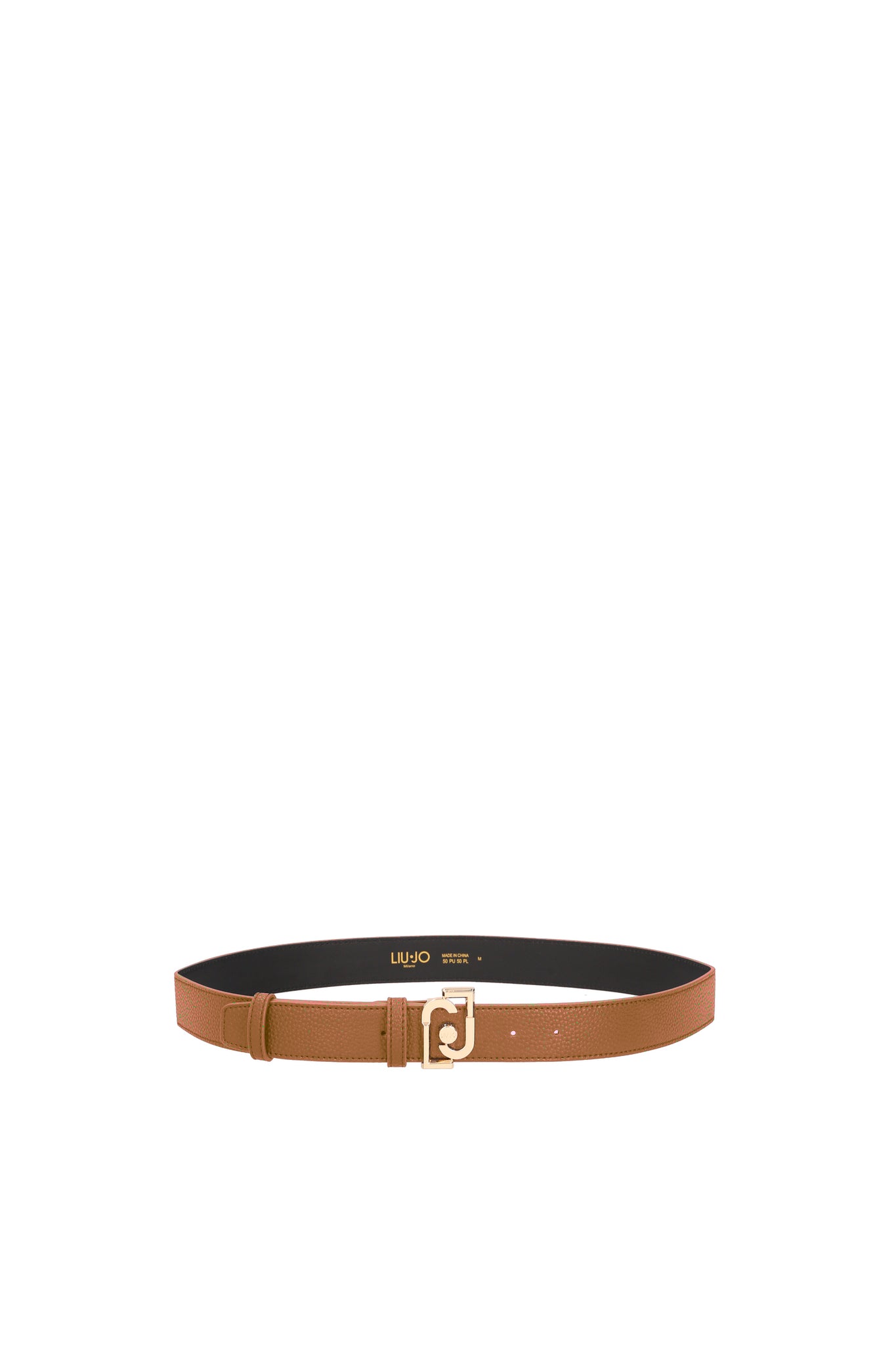 Cintura Altezza 3,5 cm con Logo / Cuoio - Ideal Moda