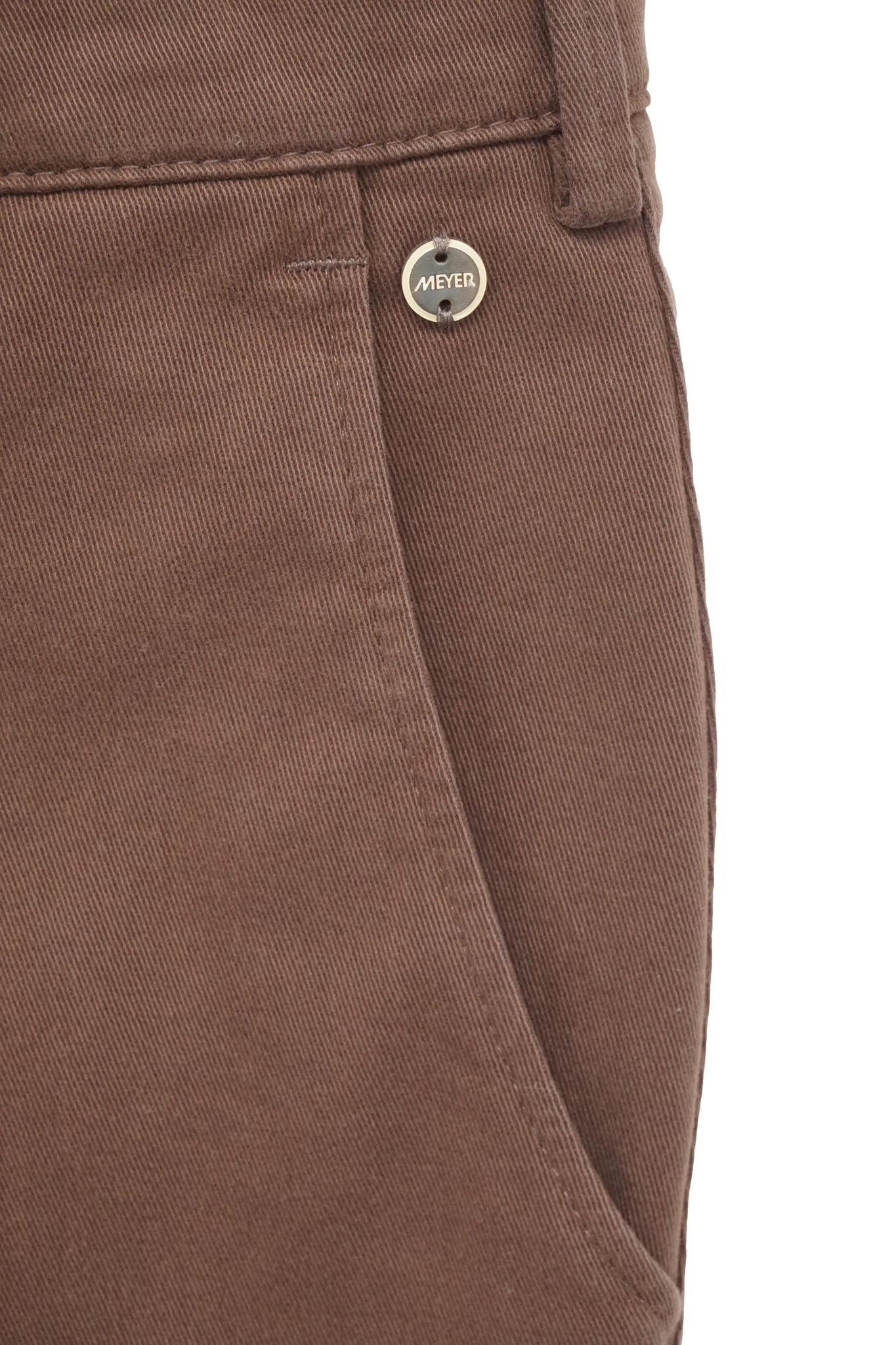 Pantalone Regular Fit Bonn in Cotone / Marrone - Ideal Moda