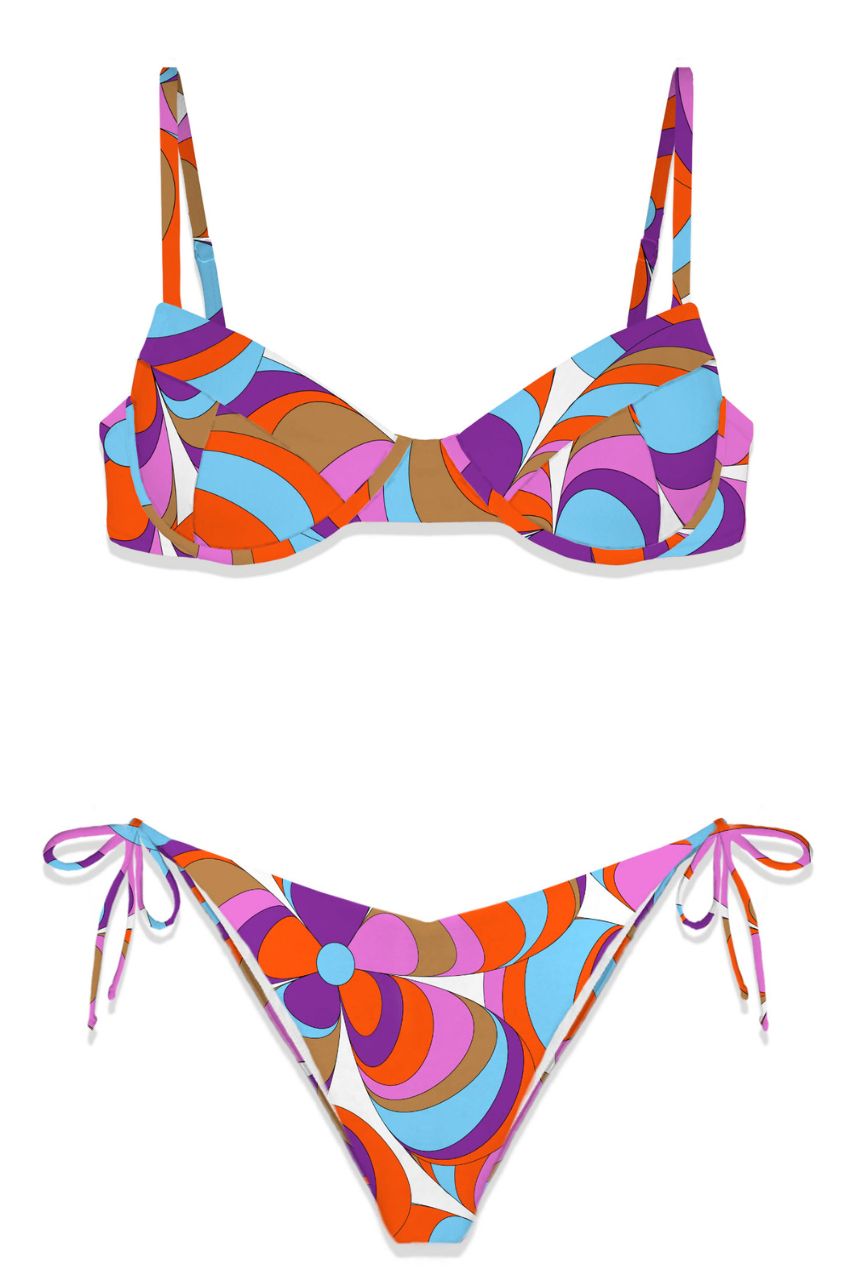 Bikini con Fantasia Mc2 Saint Barth / Multicolor - Ideal Moda