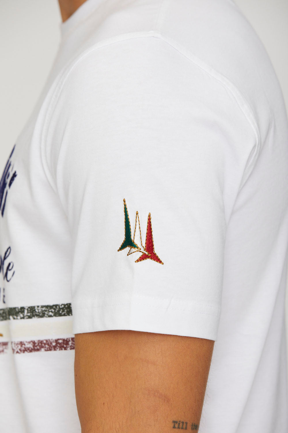 T-Shirt con Stampa Frecce Tricolori / Bianco - Ideal Moda