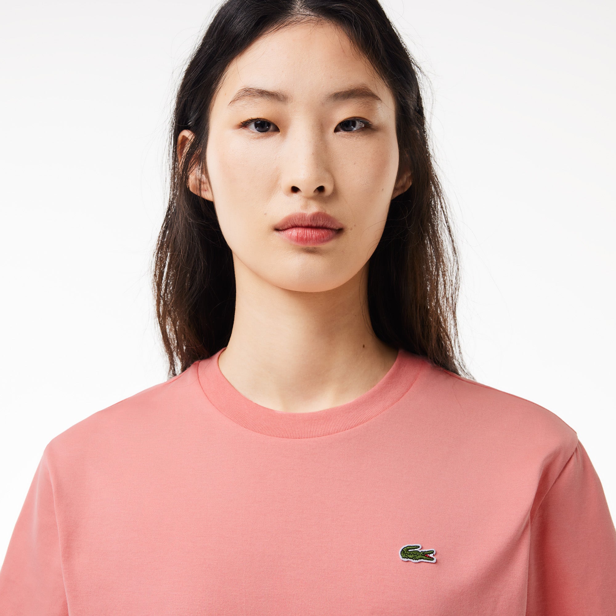 T-Shirt Relaxed Fit in Jersey Pima Cotton / Rosa - Ideal Moda