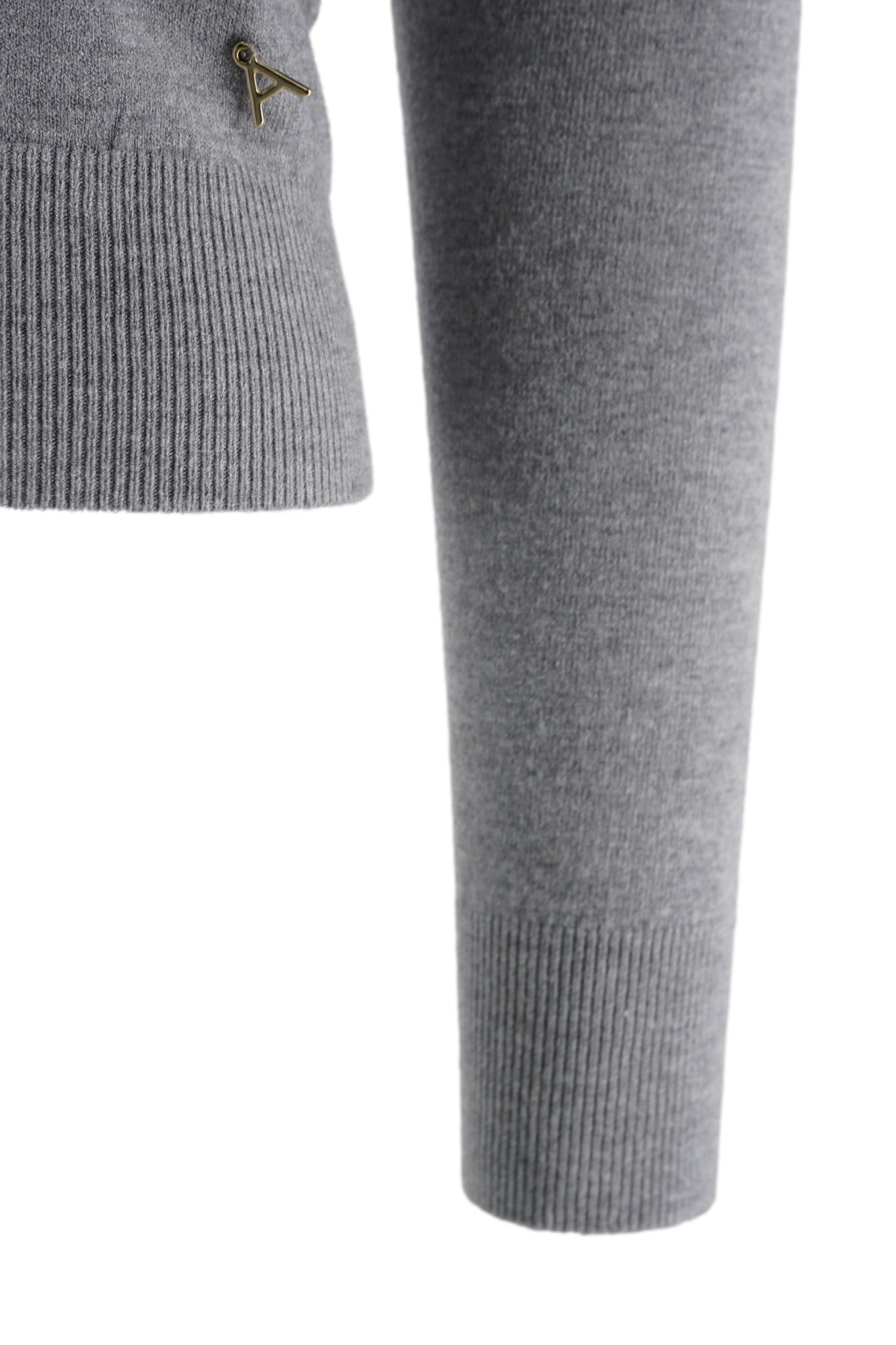 Maglia Slim Fit con Collo Alto / Grigio - Ideal Moda