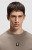 Felpa in Misto Cotone con Targhetta / Marrone - Ideal Moda