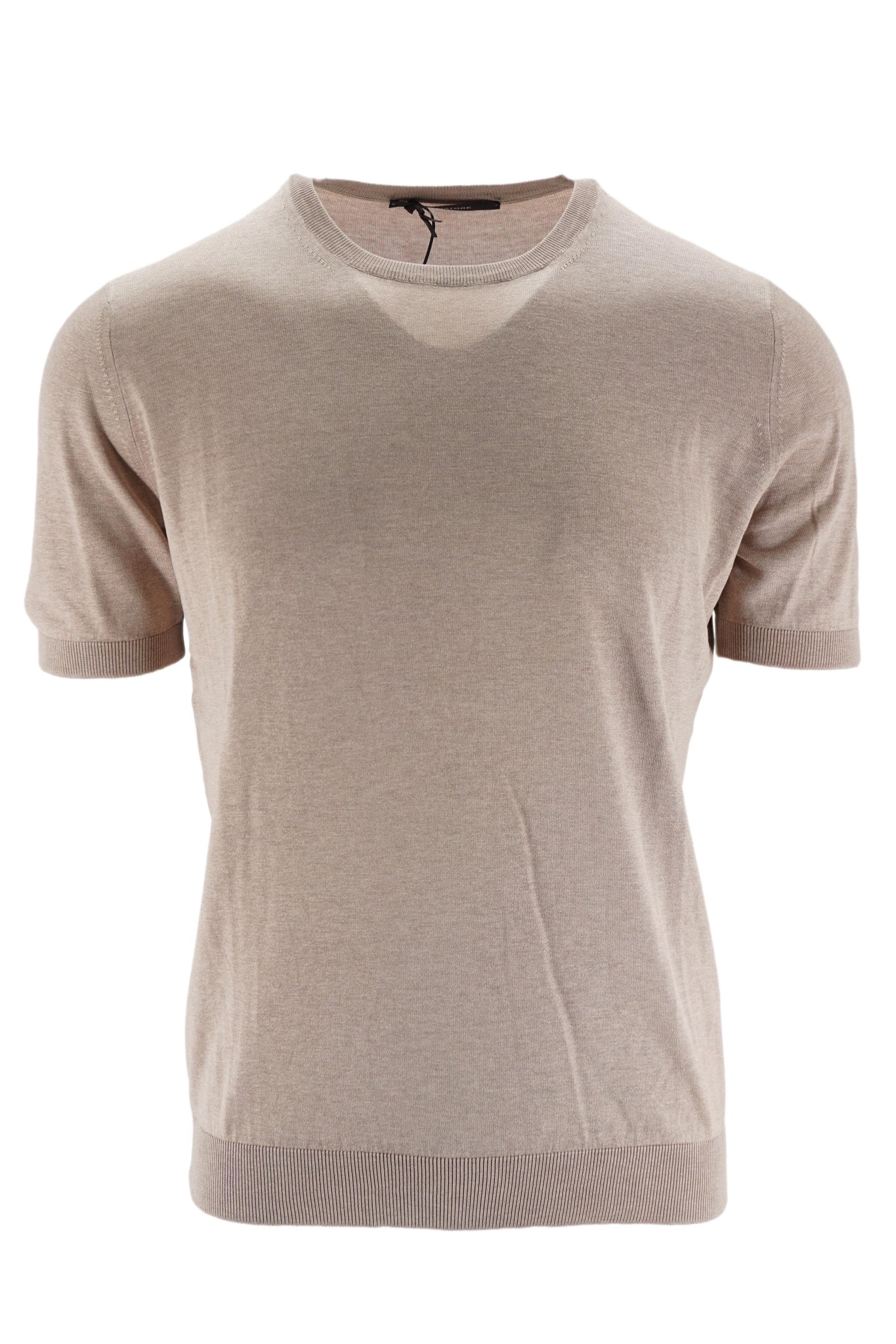 T-Shirt in Seta Josh / Beige - Ideal Moda