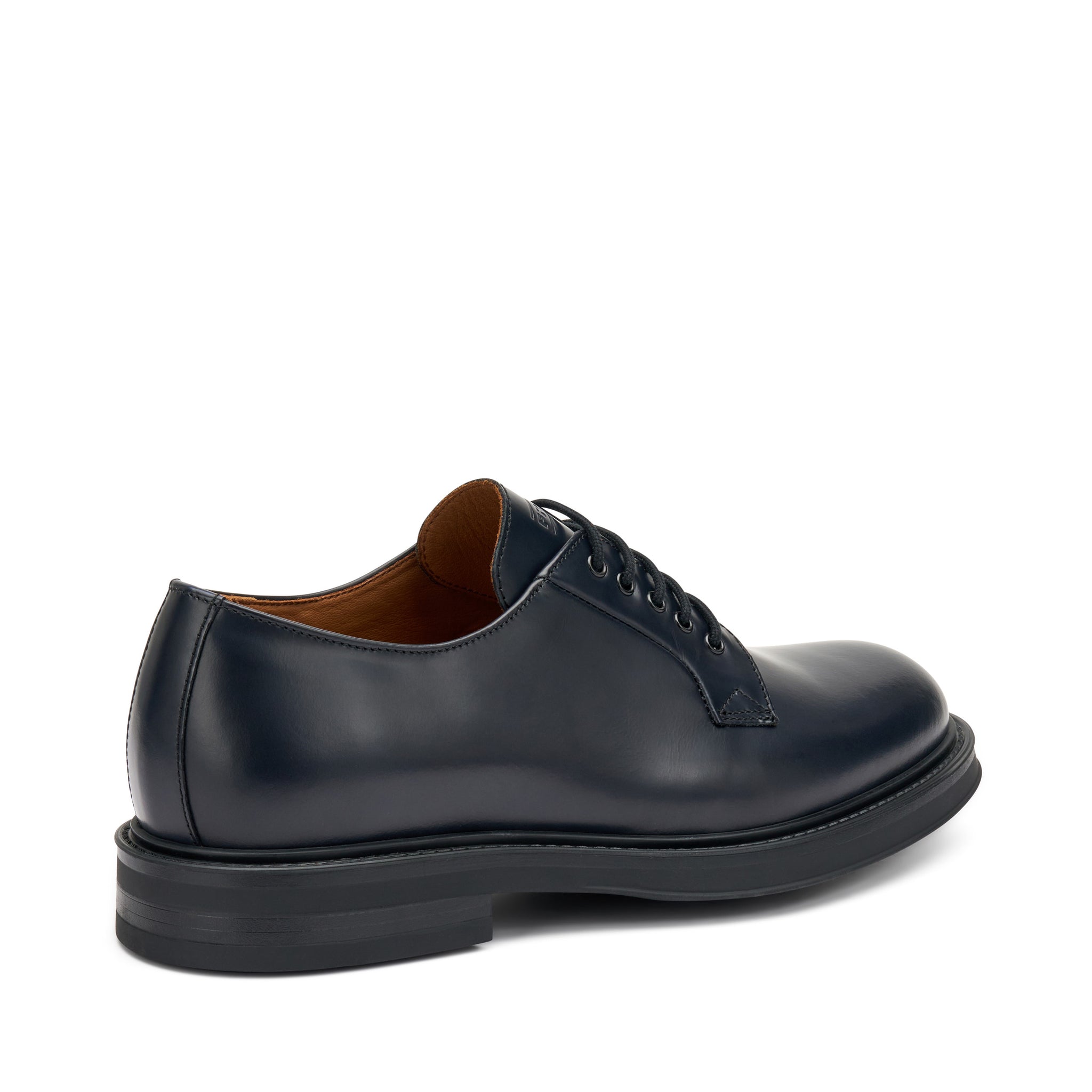 Allacciata in Pelle Lucida / Blu - Ideal Moda