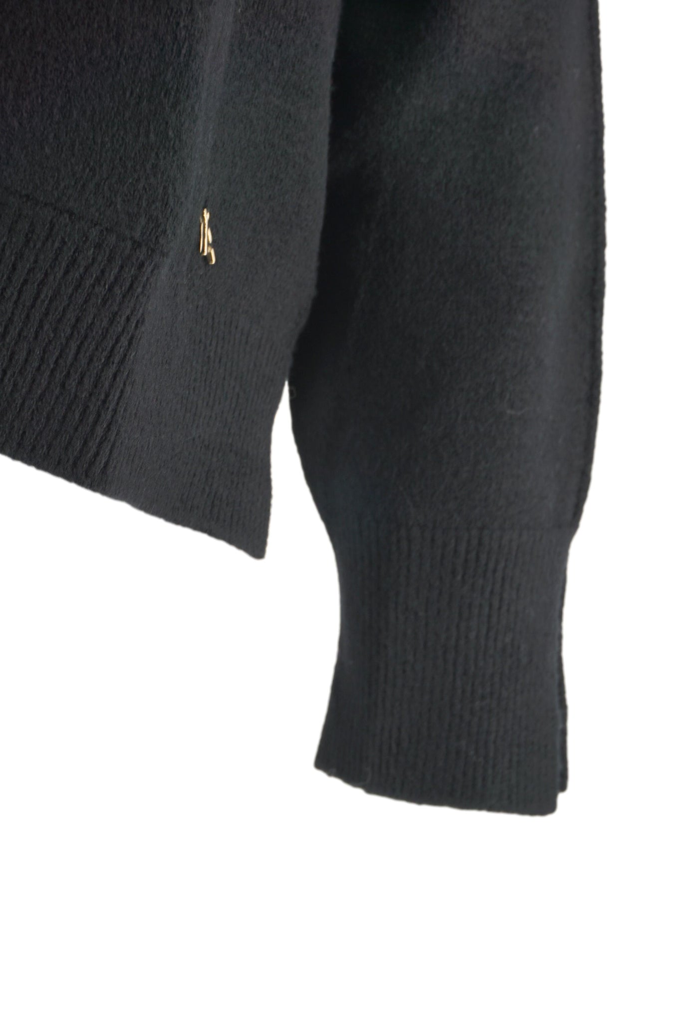 Maglia Boxy Fit con Girocollo Largo / Nero - Ideal Moda