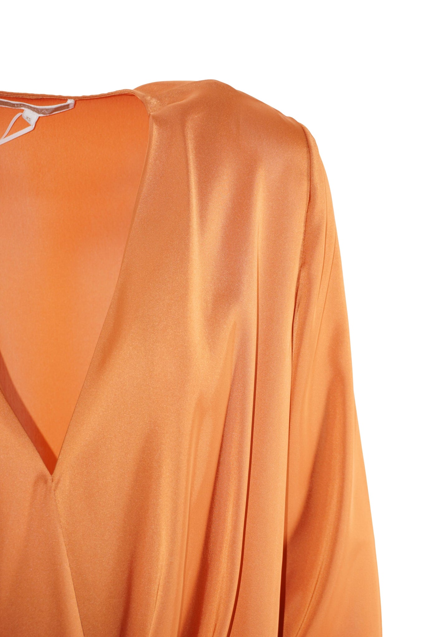 Blusa con Scollo a V / Arancione - Ideal Moda