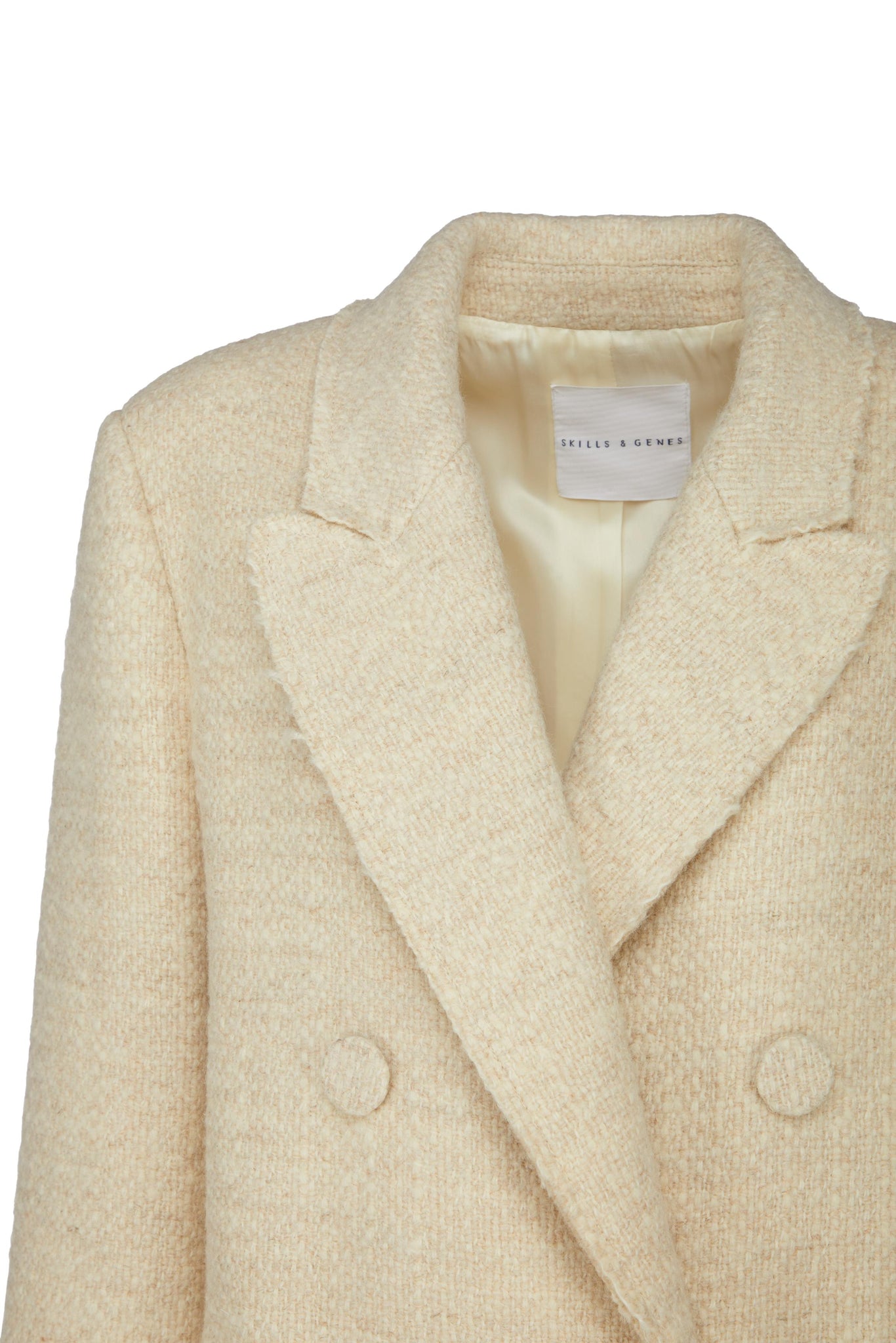 Cappotto in Tweed di Lana / Bianco - Ideal Moda