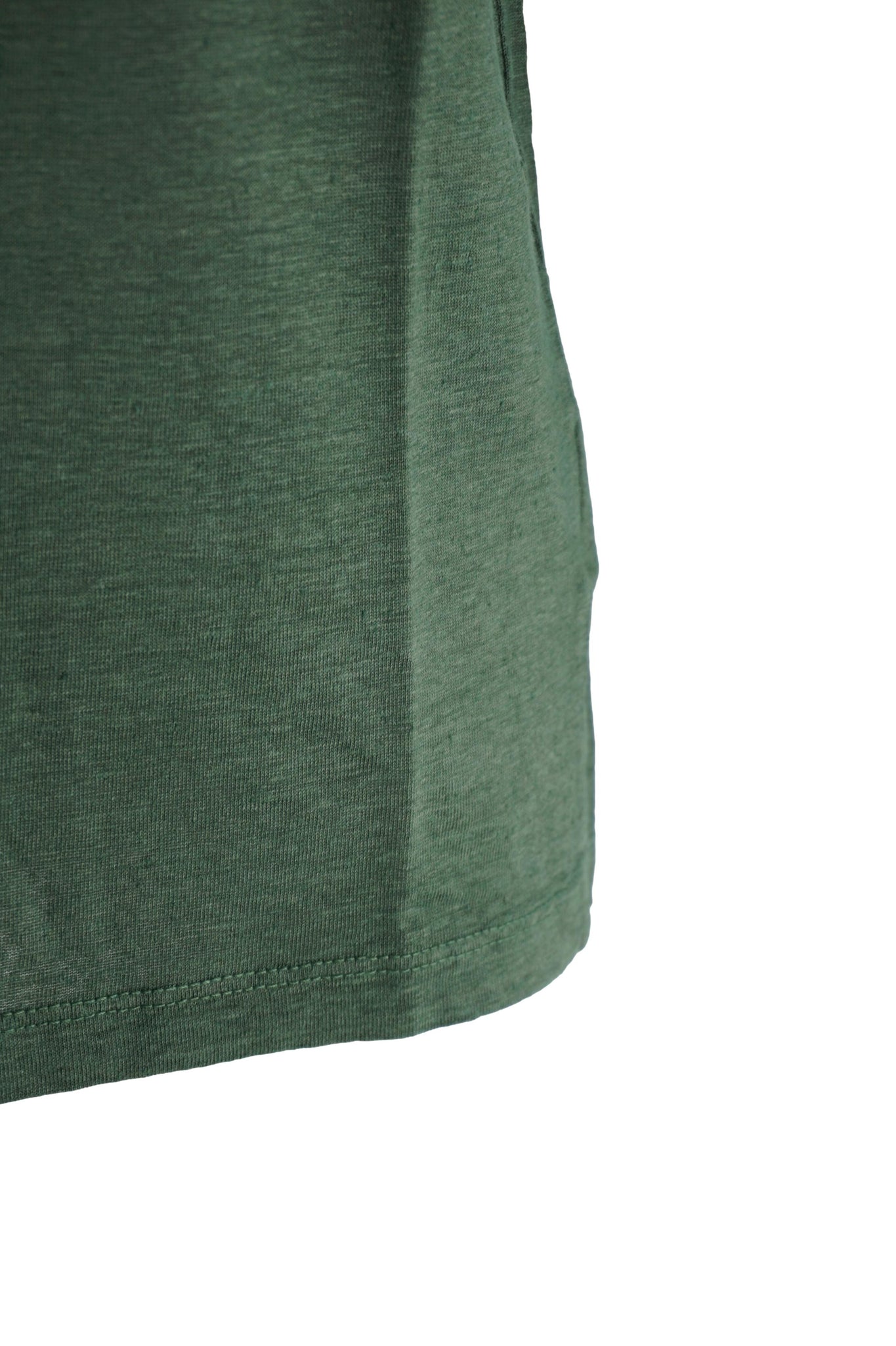 T-Shirt in Puro Lino / Verde - Ideal Moda