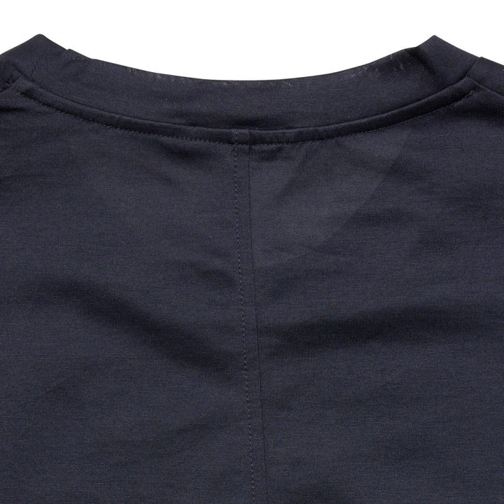 T-Shirt in Jersey Lucido di Cotone / Blu - Ideal Moda