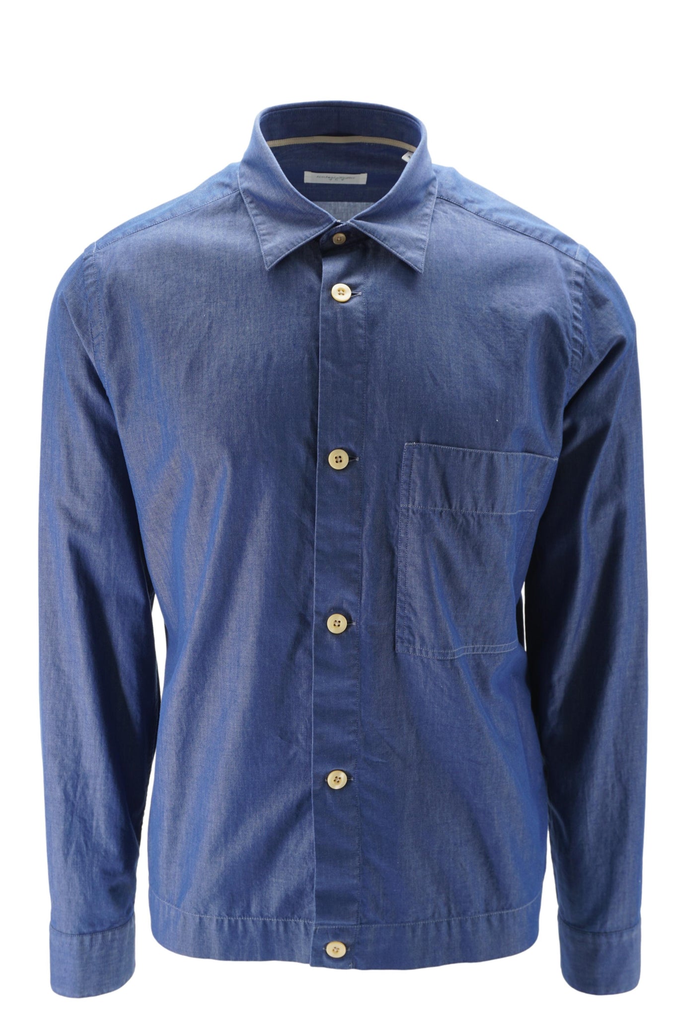 Overshirt in Denim con Bottoni / Blu - Ideal Moda