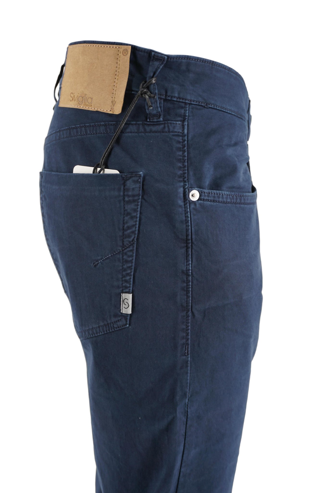 Pantalone in Cotone Cinque Tasche / Blu - Ideal Moda