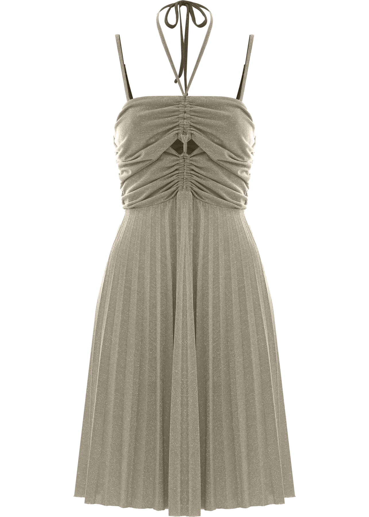 Abito Corto con Corpetto / Oro - Ideal Moda