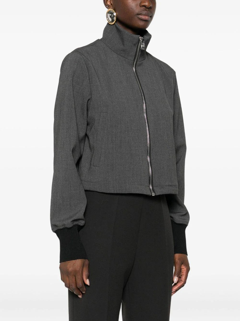 Giacca Cropped Aderente / Grigio - Ideal Moda