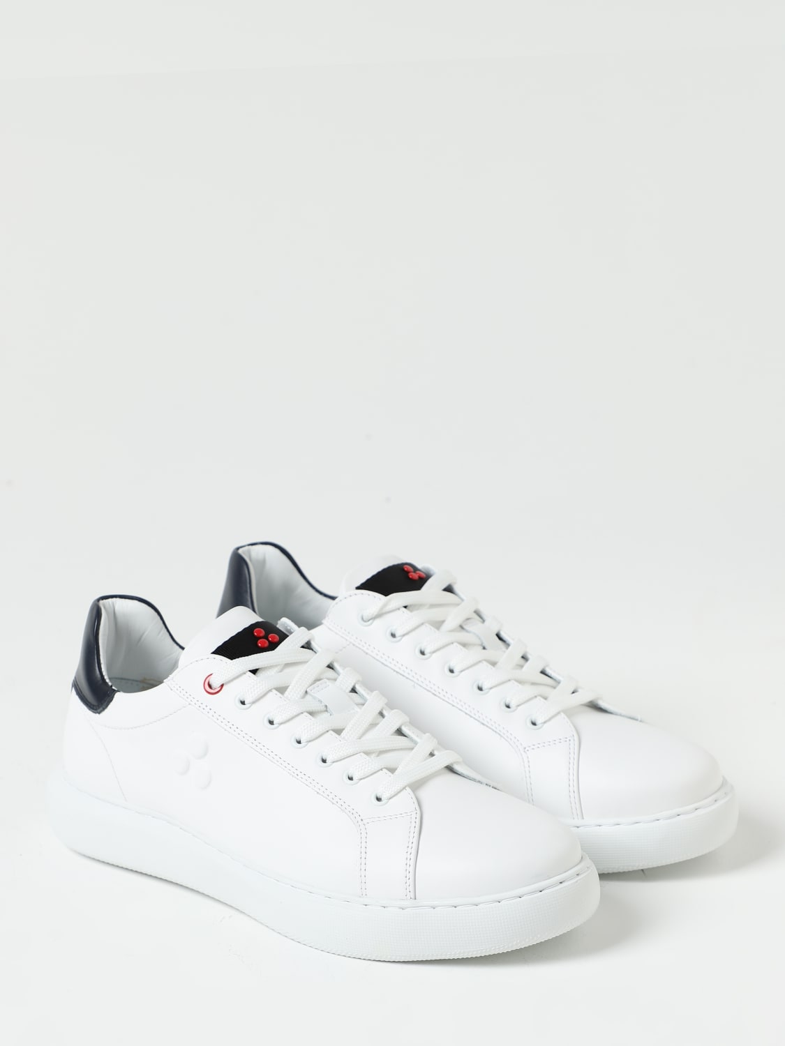 Sneaker in Pelle con Logo / Bianco - Ideal Moda