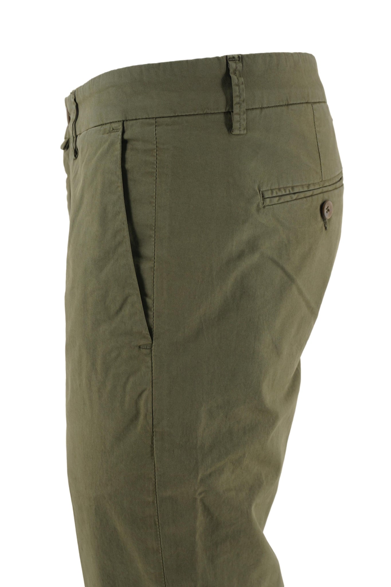 Pantalone in Cotone Regular Fit / Verde - Ideal Moda