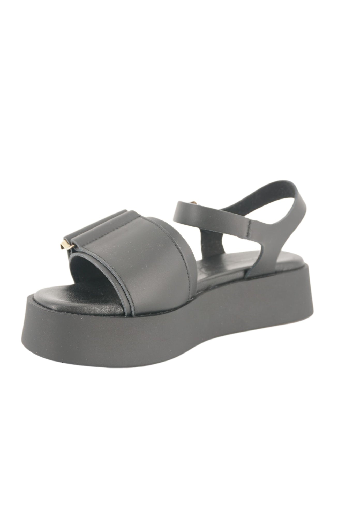 Sandalo in Pelle Frau / Nero - Ideal Moda