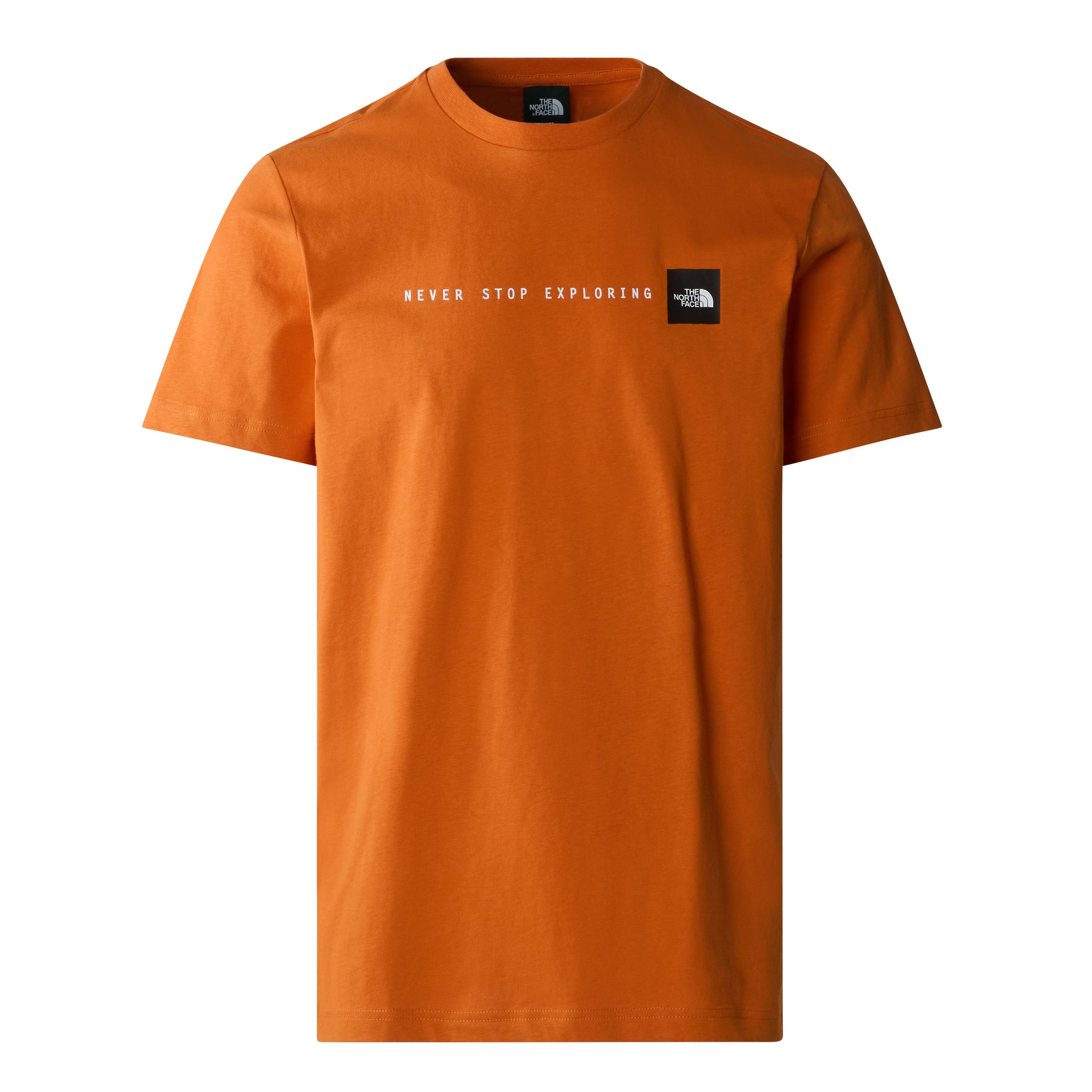 T-Shirt Never Stop Wearing con Logo / Arancione - Ideal Moda