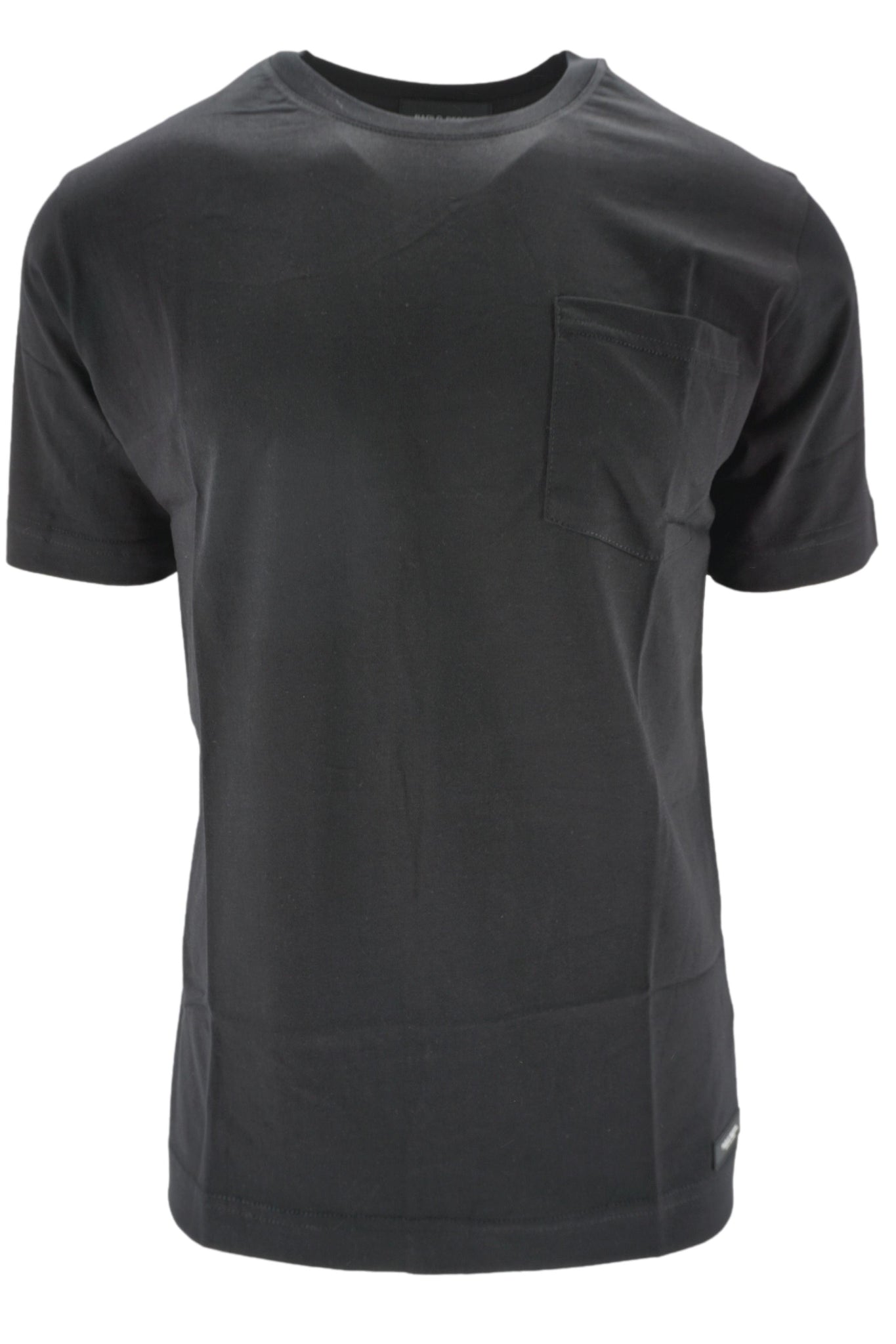 T-Shirt in Cotone con Taschino / Nero - Ideal Moda