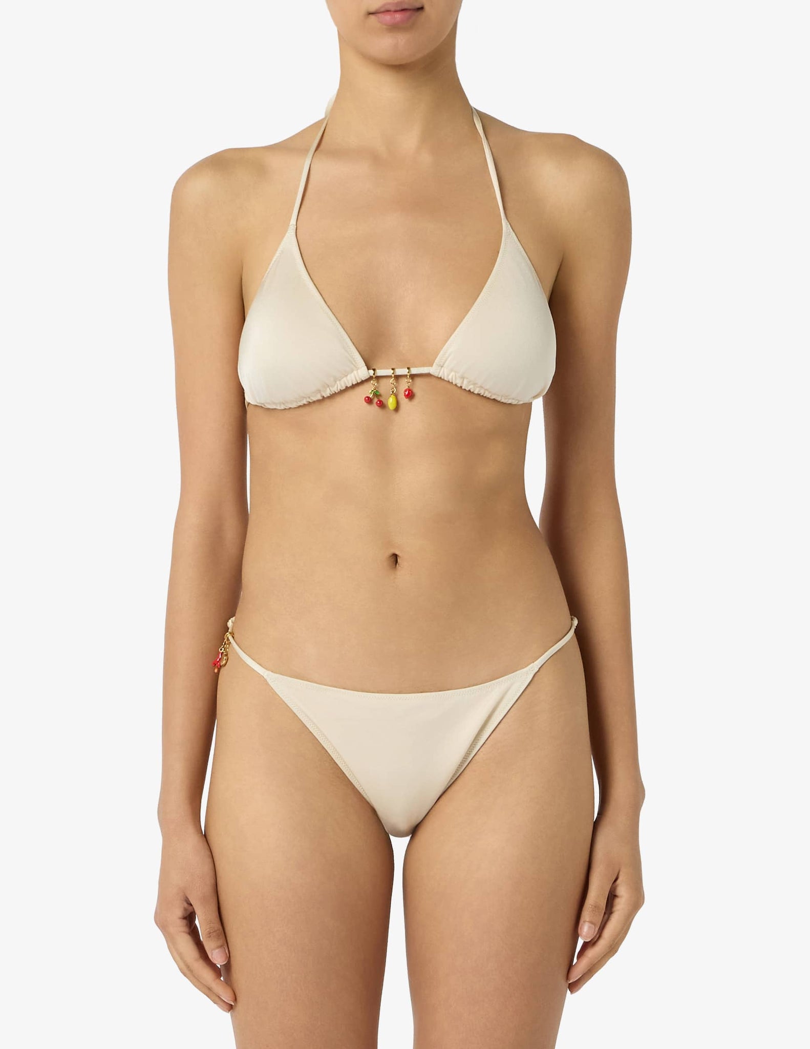 Bikini in Lurex a Triangolo / Avorio