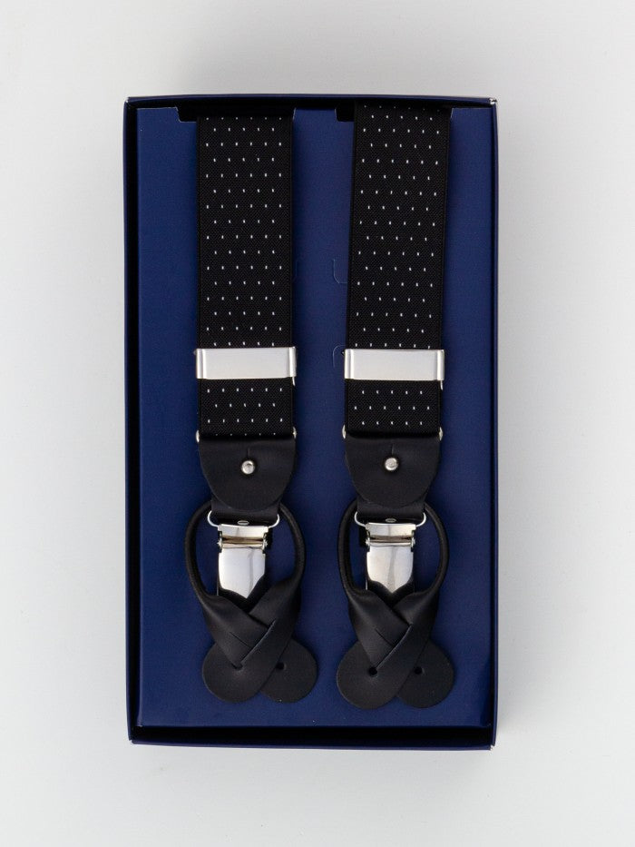 Bretelle Elastica con Clip in Metallo / Nero - Ideal Moda