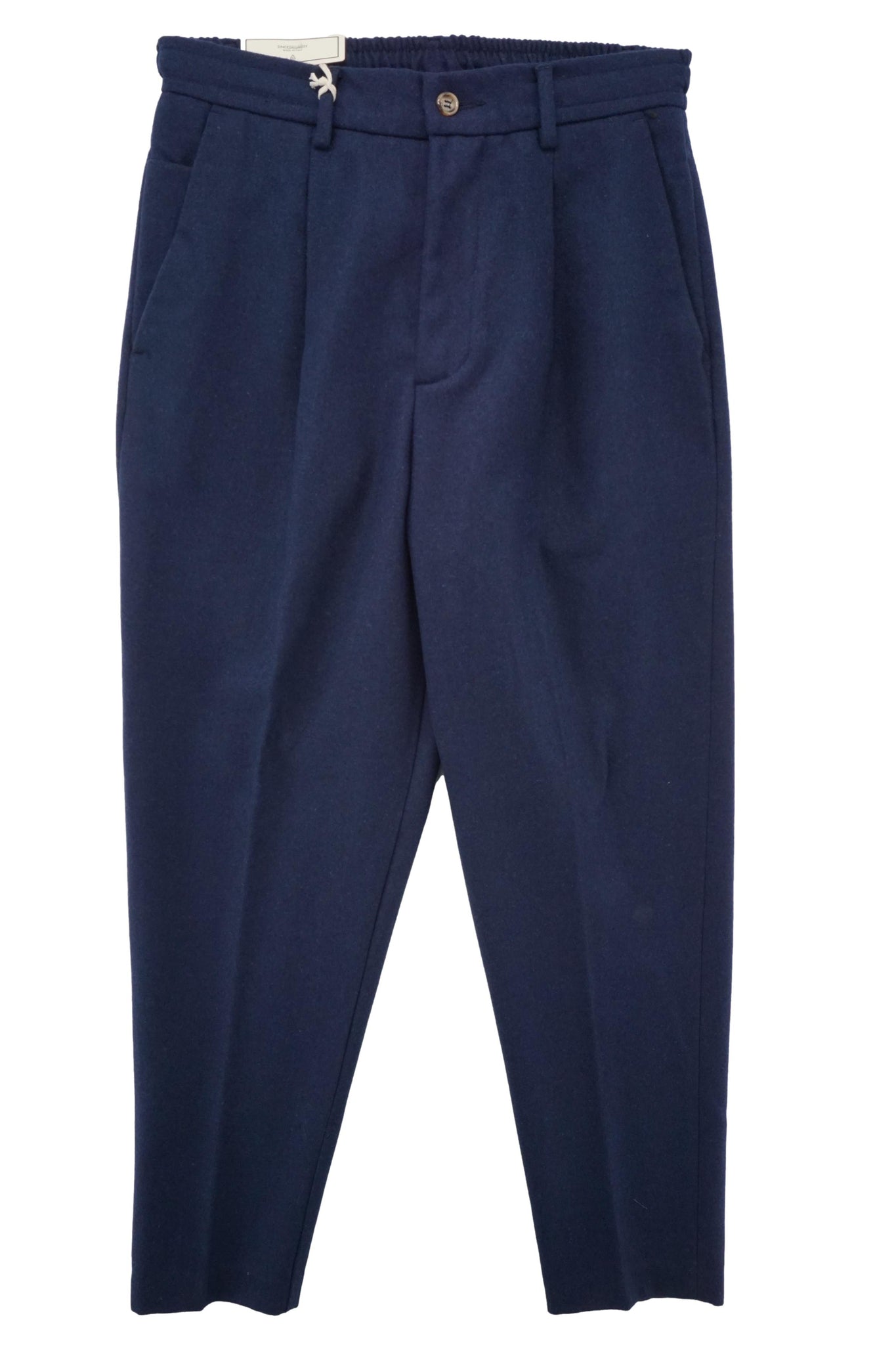 Pantalone Relax in Lana / Blu - Ideal Moda