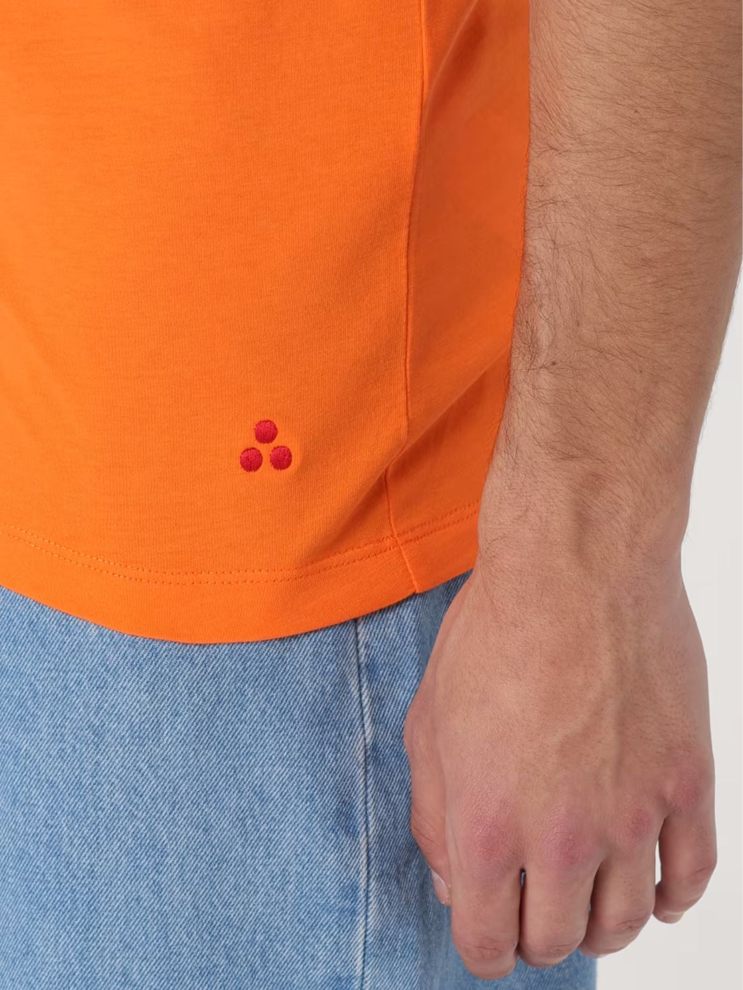 T-Shirt in Cotone con Logo / Arancione - Ideal Moda