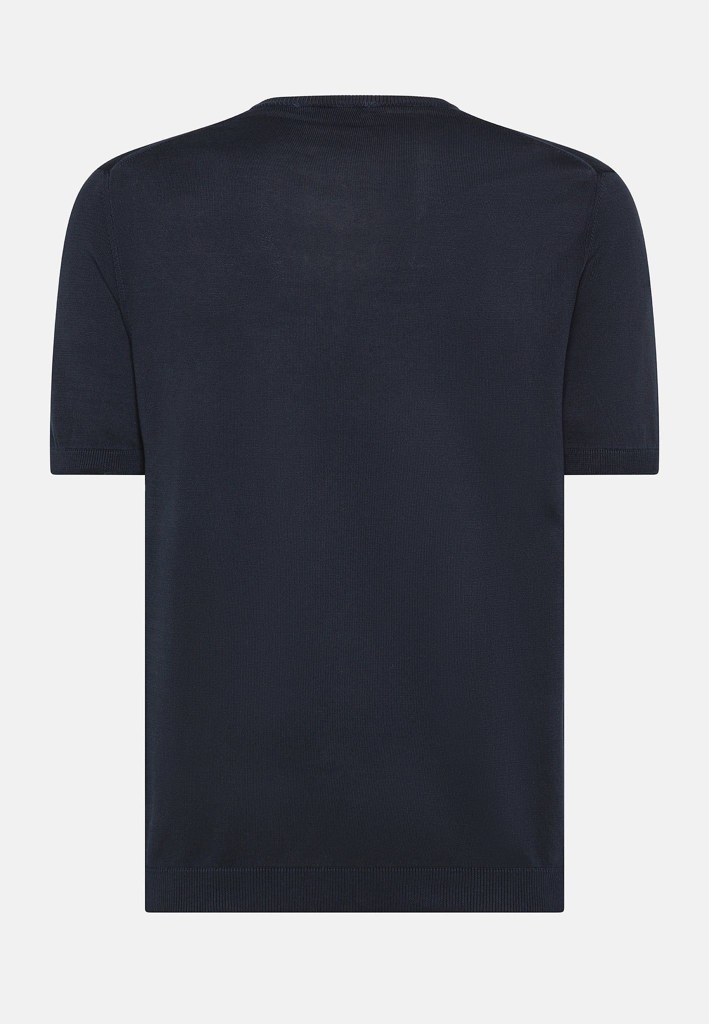 T-Shirt in Filo di Cotone Finezza 14 / Blu - Ideal Moda