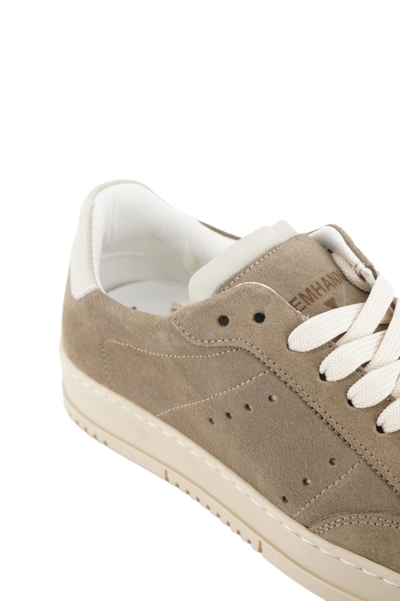 Sneaker in Camoscio con Suola in Gomma / Beige - Ideal Moda