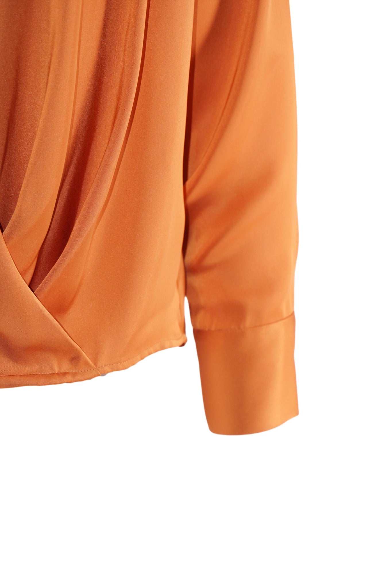 Blusa con Scollo a V / Arancione - Ideal Moda