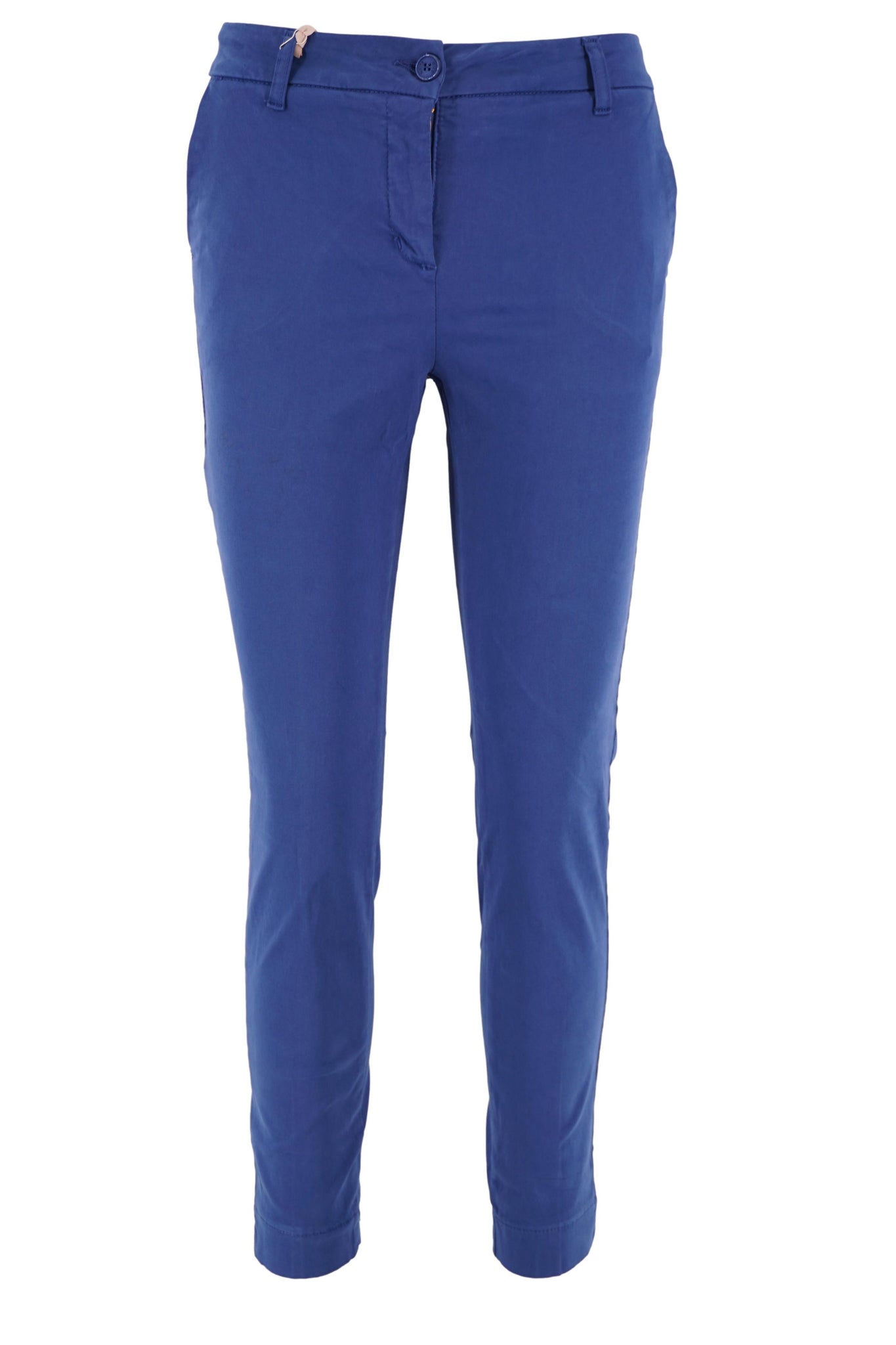 Pantalone in Cotone Slim Fit / Bluette - Ideal Moda