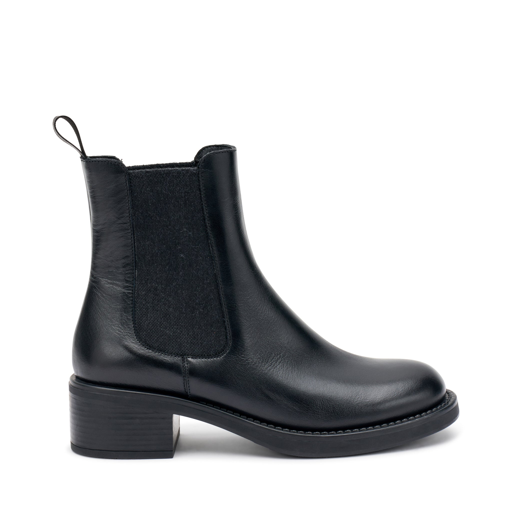 Beatles con Tacco in Pelle / Nero - Ideal Moda