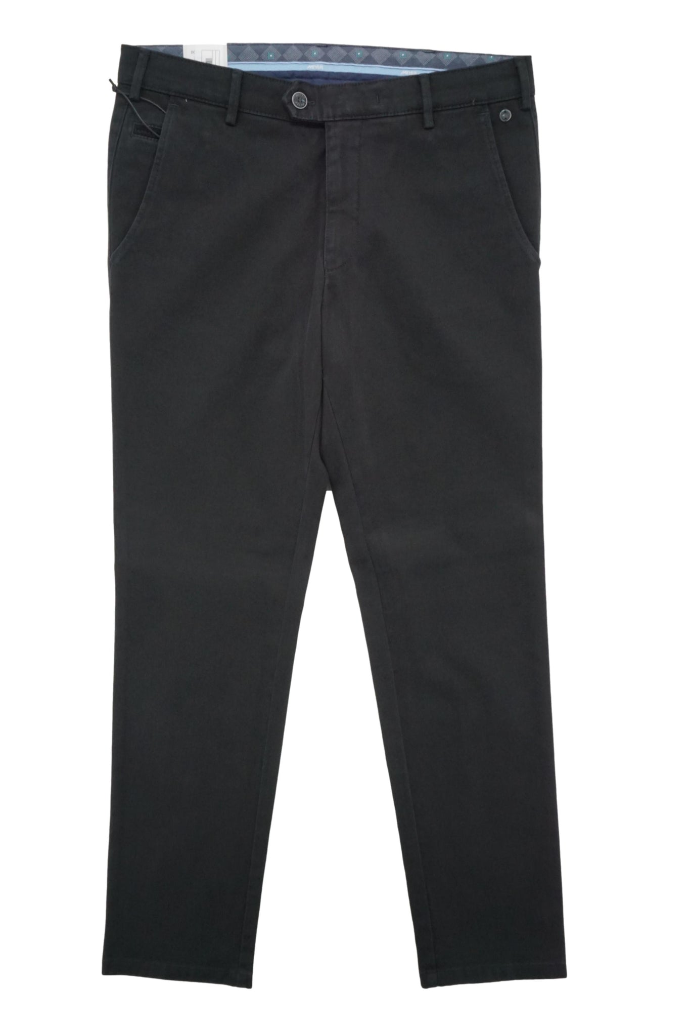 Pantalone Regular Fit Bonn in Cotone / Nero - Ideal Moda