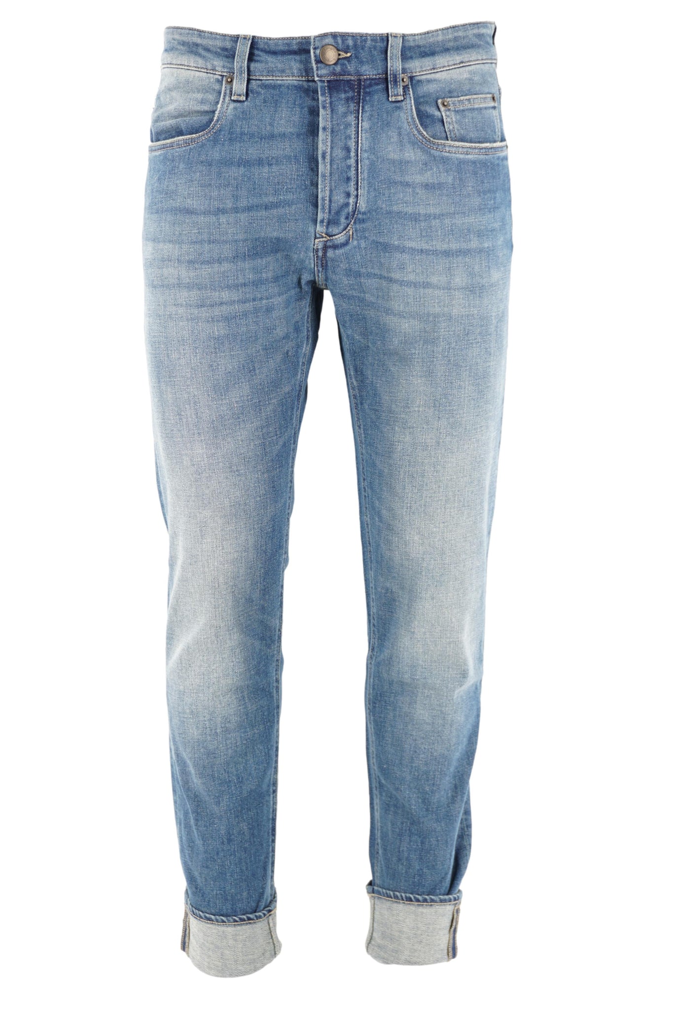 Jeans Cinque Tasche Slim Fit / Bluette - Ideal Moda