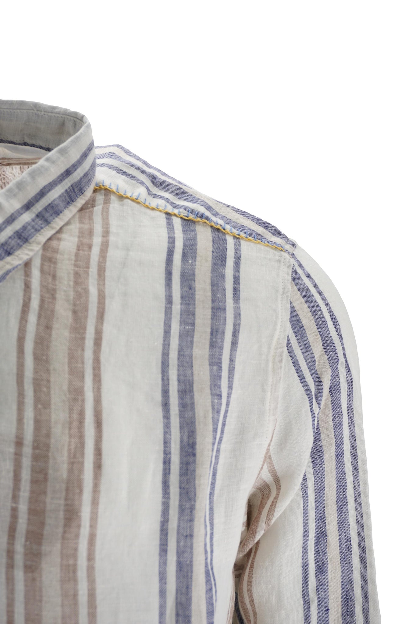 Camicia a Polo in Lino / Bianco - Ideal Moda