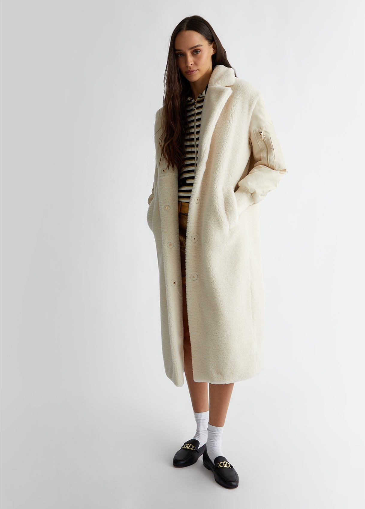 Cappotto in Teddy / Beige - Ideal Moda