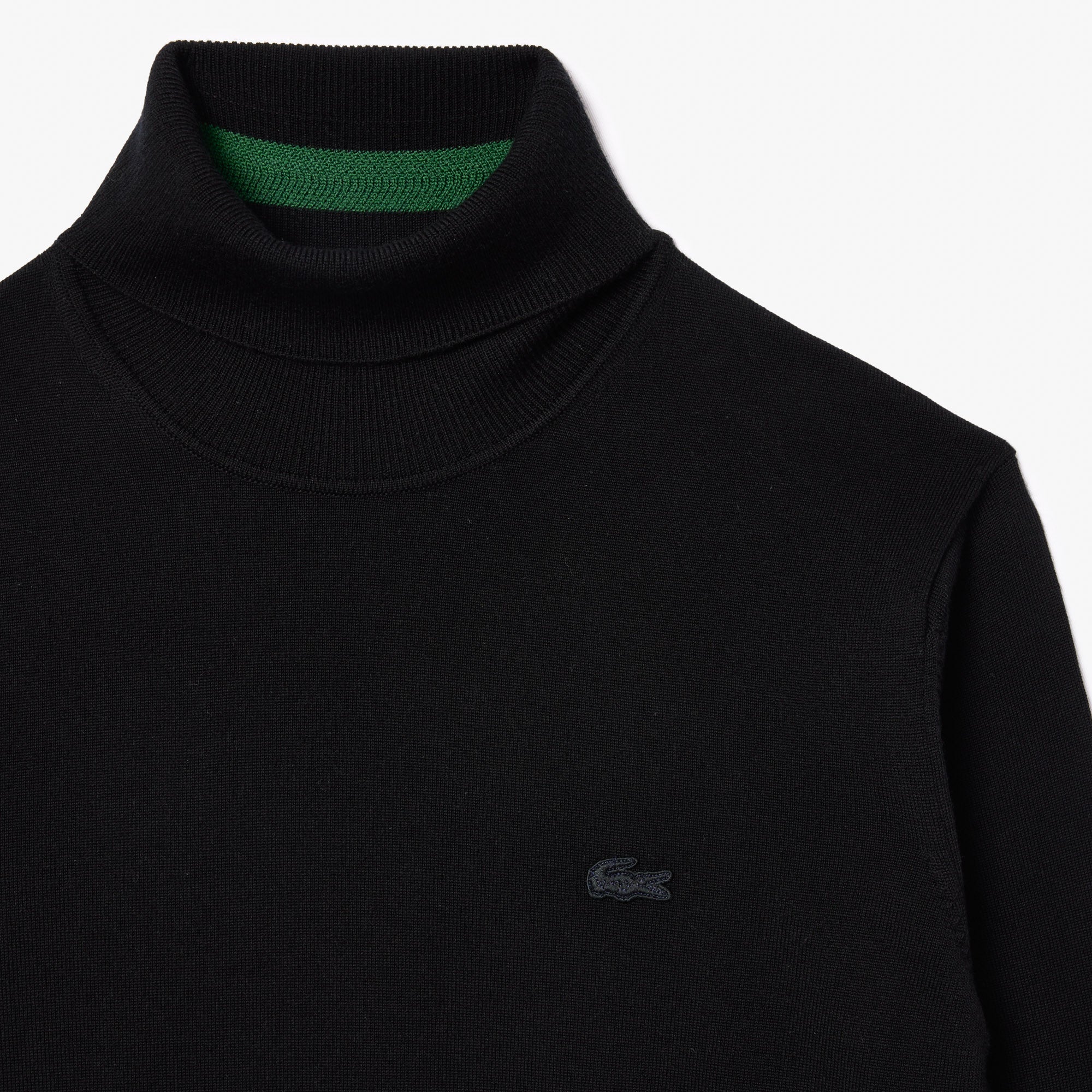 Maglia da Uomo in Lana con Collo Alto / Nero - Ideal Moda