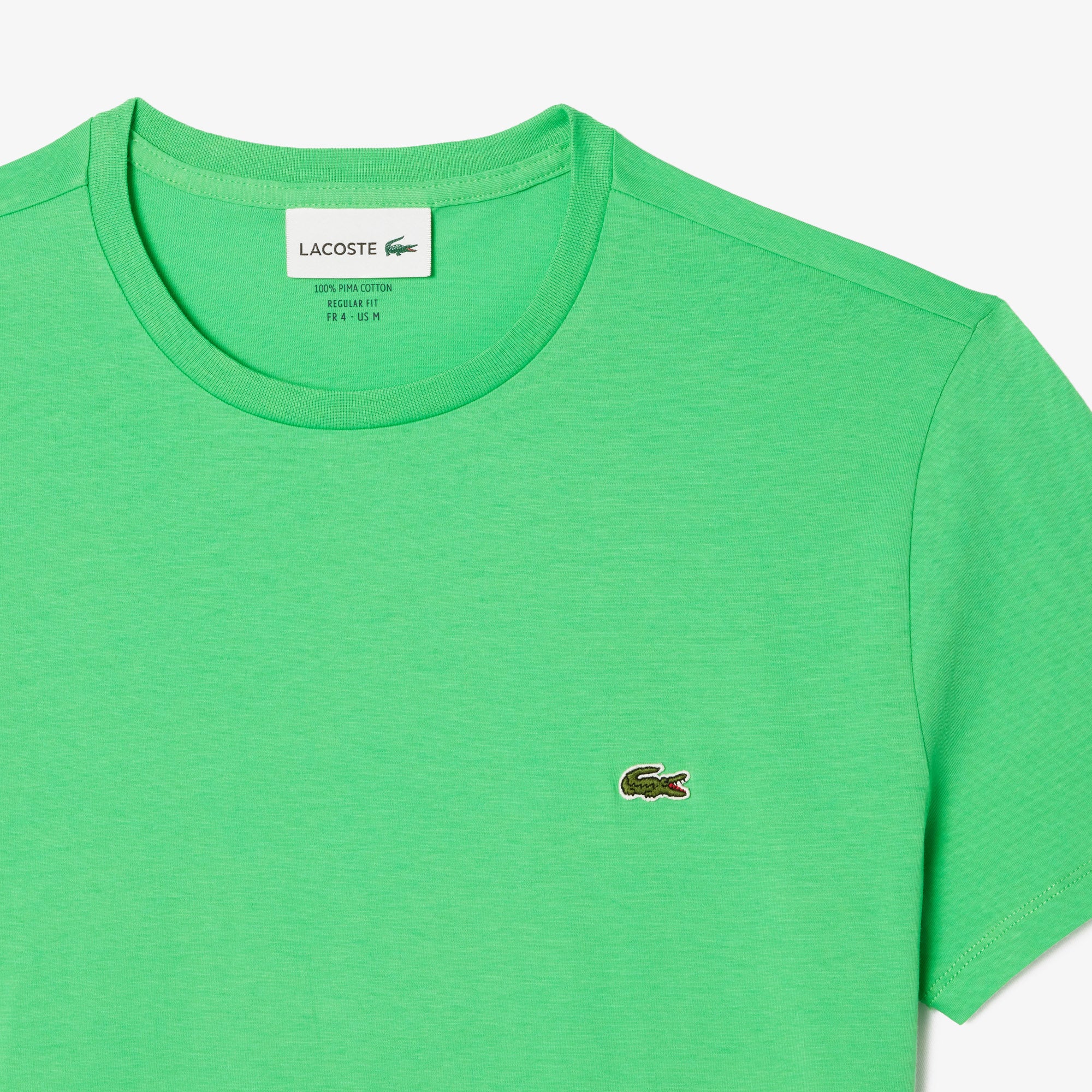 T-Shirt a Girocollo in Jersey di Cotone Pima / Verde - Ideal Moda