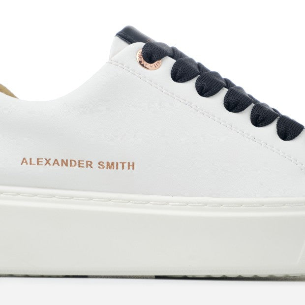 Sneaker in Pelle Modello London / Bianco - Ideal Moda