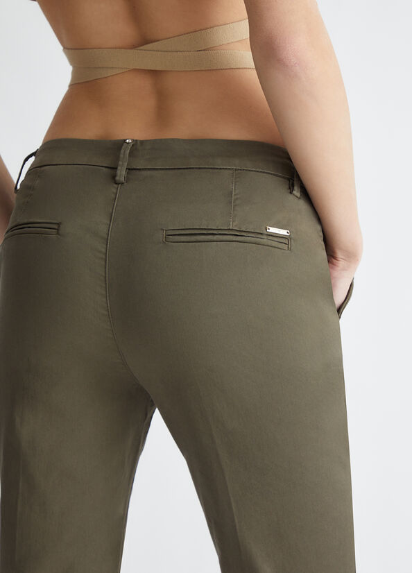 Pantalone Chino Bottom Up / Verde - Ideal Moda