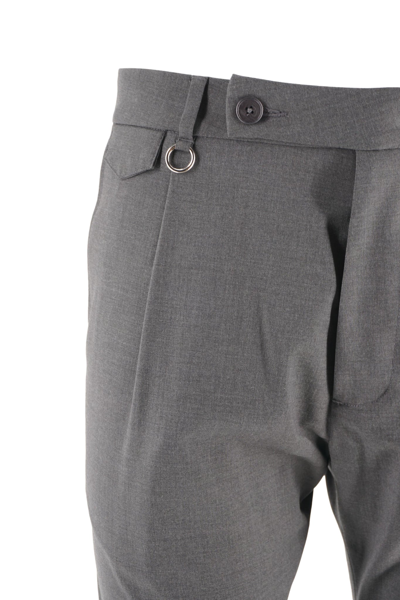 Pantalone Charles in Misto Lana / Grigio - Ideal Moda
