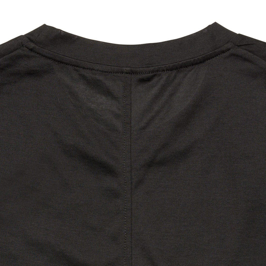 T-Shirt in Jersey Lucido di Cotone / Nero - Ideal Moda