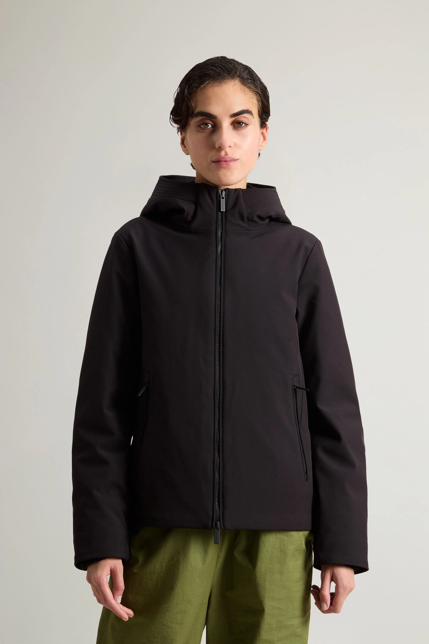 Firth Parka Corto in Tech Softshell / Nero - Ideal Moda